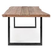 modern borozo szelezetlen ujrahasznositott akacfa asztal fekete femlab etlkezoasztal rusztikus formavivendi lakberendezes butor.jpg